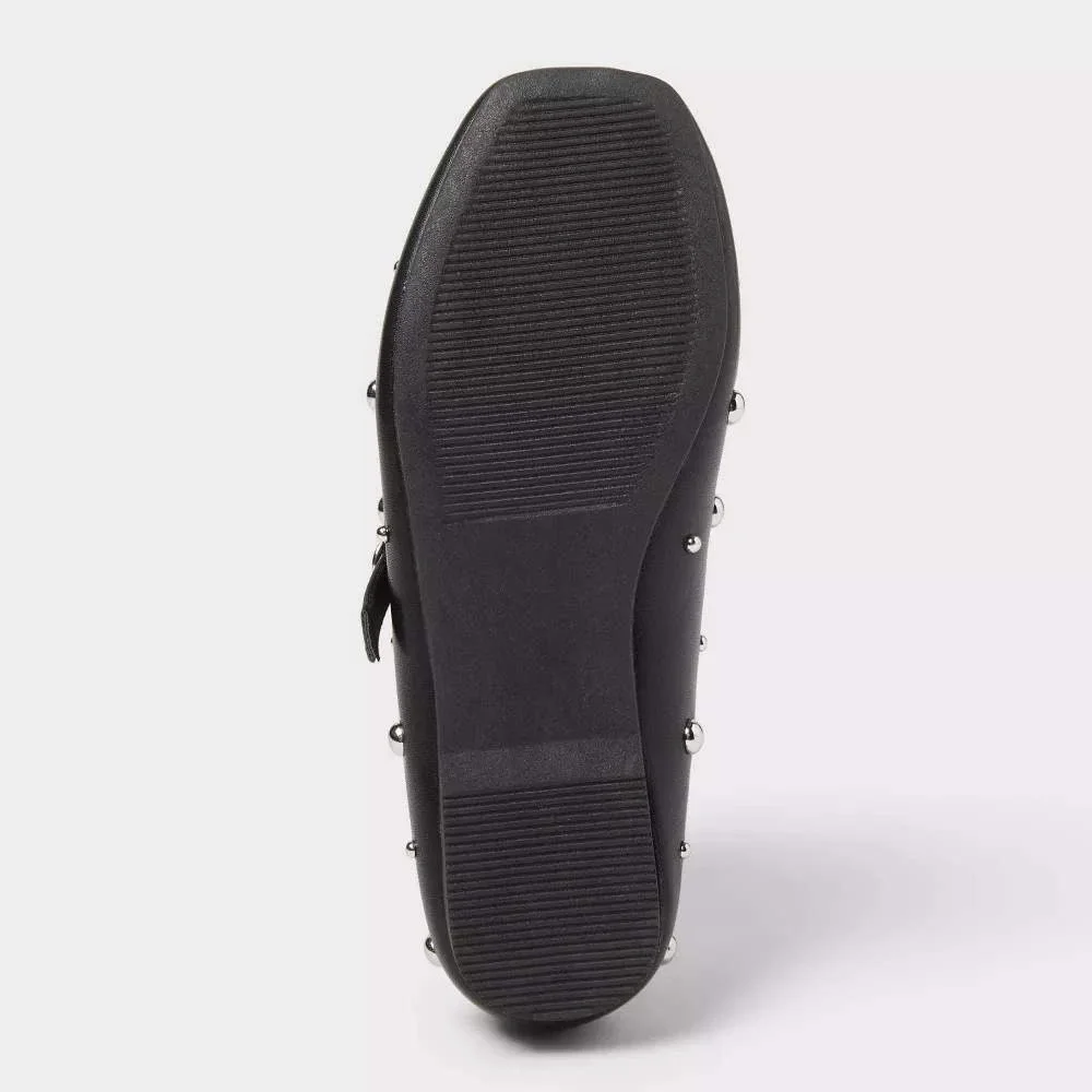 Girls Size 2 Art Class Madison Stud Ballet Flats Black New With Tags